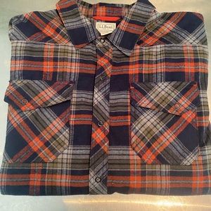 LLBean premium flannel L/S shirt XL